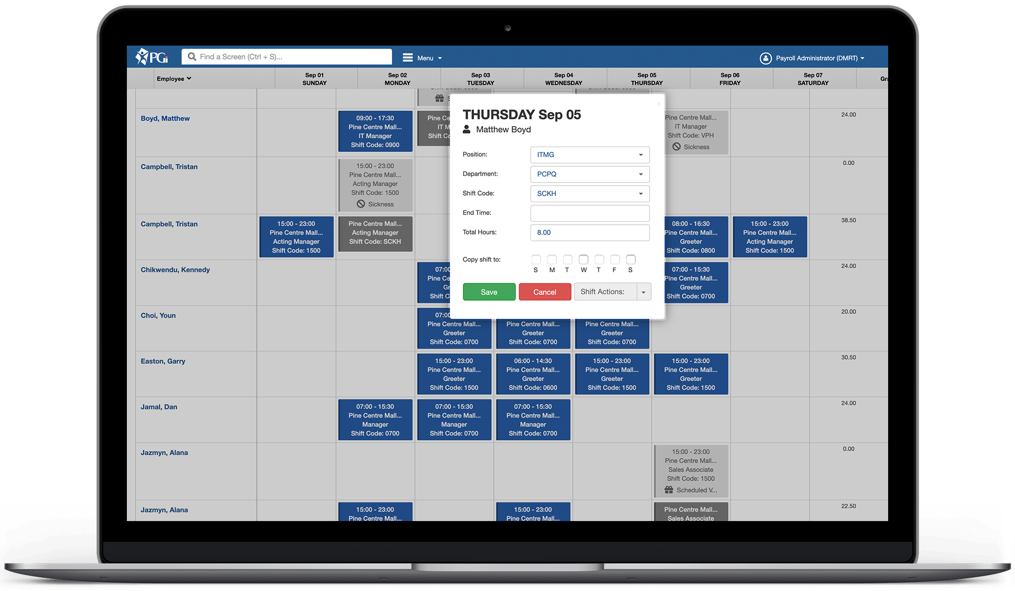 Employee Scheduling Software PGi